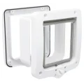 Дверцята Trixie 4-Way Flap Door with Tunnel для котів, з додатковими елементами, білі, 20×22 см
