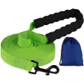 Повідець BronzeDog Active для собак, нейлоновий з м'якою ручкою, салатовий, 9 м×2.5 см