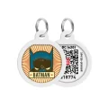 Адресник WAUDOG Smart ID з QR-паспортом, малюнок "Бетмен вантажу", діаметр 25 мм