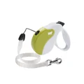Поводок-рулетка Ferplast Amigo M Cord White-Green Lead для собак cо шнуром, зелено-білий, 15x3,6x14 см