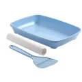 Туалет Moderna Arist-O-Tray для кошенят з лопаткою і пакетами, блакитний, 27,9 х 35 х 6,2 см
