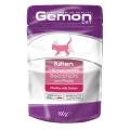 Вологий корм GEMON CAT WET Kitten шматочки з куркою 0,1 кг