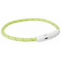 Нашийник Trixie Flash Light USB ML світиться, з відображає смугою, 45 см х 7 мм, зелений