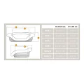 Пластиковий лежак Ferplast Sofa 2 Dove Grey в комплекті з подушкою для собак і котів, 52×39×21 см