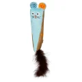 Іграшка GiGwi Rookie Hunter Кролик для котів, текстиль, папір, блакитний, 38 см