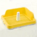 Туалет під пелюшки AnimAll з гратами, стовпчиком і стіною, 56x43,5х16 cм