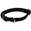 Нашийник Croci Soft Reflective для собак, світловідбиваючий, нейлон, чорний, 30-45×1.5 см