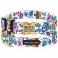 Нашийник BronzeDog Urban Folk, для собак, нейлоновий, фастекс металевий, білий, 30-40×2 см