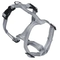 Шлея H-образна Croci Soft Reflective для собак, світловідбиваючі, нейлон, сіра, 1×25-40 см