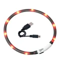 Нашийник Flamingo Visio Light Led світиться, для собак, чорний, 70 см