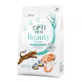 Сухий корм Optimeal Beauty Podium для котів, догляд за шерстю та зубами, на основі морепродуктів, 650+650 г