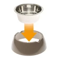 Ferplast Jolie Large Dove Grey Bowl металева миска для собак і кішок, 23,3 см