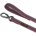 Повідець BronzeDog Cotton для собак, брезент з карабіном на замку, чері, 500×2.5 см