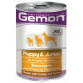 Вологий корм GEMON DOG WET Puppy & Junior шматочки з куркою та індичкою 0,415 кг
