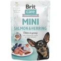 Вологий корм Brit Care Mini pouch, для собак, філе лосося і оселедця в соусі, 85 г