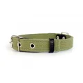 Нашийник Collar Брезент, х / б, подвійний, тасьма зі світловідбиваючої ниткою, 25 мм х 41-53 см