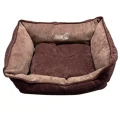 Лежанка AnimAll Nena S VELOURS Berry для собак і котів, коричнева, 45×35×16 см