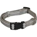 Нашийник Croci Soft Reflective для собак, світловідбиваючий, нейлон, сірий, 40-65×2.5 см