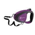 Поводок-рулетка для собак до 50 кг зі стрічкою Ferplast Flippy Tech Tape L Purple, фіолетовий, 5 м