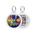 Адресник WAUDOG Smart ID з QR-паспортом, малюнок "Ліга справедливості", діаметр 25 мм