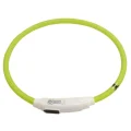 Нашийник LED світиться Croci для собак, USB, нейлон, зелений, 40 см