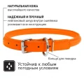 Нашийник Waudog Glamour круглий, діаметр 13 мм, довжина 53-61 см, помаранчевий