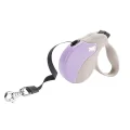 Поводок-рулетка Ferplast Amigo S Tape Beige-Purple для собак c стрічкою, бежево-фіолетовий, 14x3,6x12 см