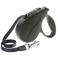 Поводок-рулетка для собак до 15 кг Ferplast Amigo Easy S Tape Nero c стрічкою, чорний, 5 м