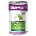 Вологий корм GEMON DOG WET Medium Adult шматочки з ягням і рисом 1,25 кг