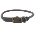 Шкіряний нашийник Coastal Circle T для собак, сірий, 1×40 см