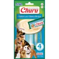 Ласощі Inaba Churu для собак, вершковий мус в стіках, курка з сиром, 4×14 г