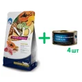 Сухий низькозерновий корм Farmina N&D TROPICAL SELECTION для стерилізованих дорослих котів, з ягням та тропічними фруктами, 1,5 кг + 4 консерви у подарунок