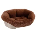 Ліжко Ferplast Sofa 8 Soft Brown для собак і котів з термопластичної смоли, 85×62×28.5 см