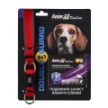 Комплект AnimAll VetLine Double Guard нашийник з протипаразитарною стрічкою для собак, 20 мм, 320 - 400 мм, червоний