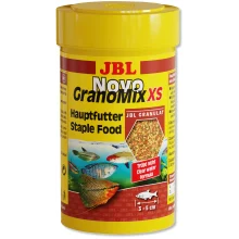 Основний корм в гранулах JBL NovoGranoMix XS для маленьких риб розміром від 3 до 5 см, 100 мл