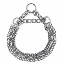Нашийник Flamingo Collar 3-Fold трьохрядовий, ланцюжок для собак, метал, 65 см, 2.5 мм