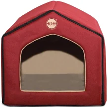 Будиночок K&H Indoor Pet House для котів і собак малих порід, червоний, 41×38×36 см