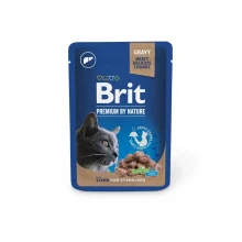 Вологий корм Brit Premium Salmon for Sterilised для стерилізованих котів, лосось, 100 г