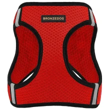 Шлея BronzeDog Mesh Vest для собак, сітчастий нейлон, червоний, 42-47 см