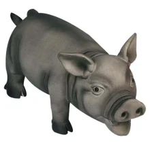 Іграшка Flamingo Swine Black для собак, порося реалістично хрюкаючий, латекс, чорний, 22х10х10 см