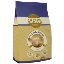 Сухий корм Araton Adult No Hairball для котів для усунення болю в кишечнику вагою від 1 до 8 кг, 15 кг