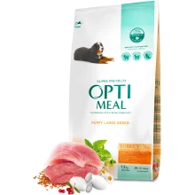 Сухий корм Optimeal для цуценят великих порід, з індичкою, 12 кг