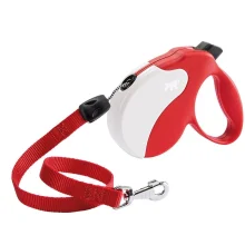 Поводок-рулетка Ferplast Amigo L Cord Red-White для собак c тонким шнуром, 16x3,8x15 см
