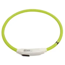 Нашийник LED світиться Croci для собак, USB, нейлон, зелений, 40 см