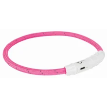 Нашийник Trixie Flash Light USB XS-S світиться, з відображає смугою, 35 см х 7 мм, рожевий