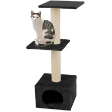 Кігтеточки Flamingo Smaragd Black для котів, 2 рівня, чорний, 103×35×42 см