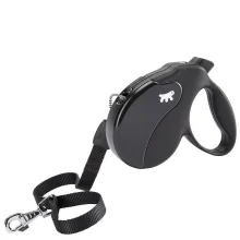 Поводок-рулетка Ferplast Amigo Long Cord Black для собак cо шнуром, 15x3,6x14 см