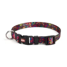Нашийник Kareline для собак, нейлон, пластикова пряжка, візерунок Kaleidoscope, 1×25-30 см