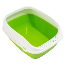 Туалет MPS Betta Small Green для котів, з рамкою, зелений, 43×31×12 см