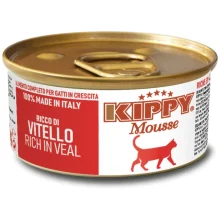 Вологий корм Kippy Mousse для дорослих котів, мус з телятиною, 85 г